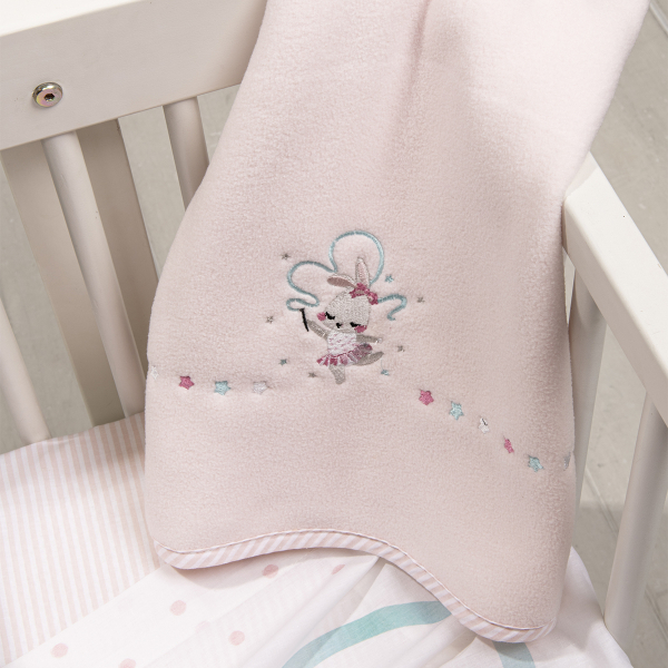 Κουβέρτα Fleece Κούνιας (110x140) Nima Baby Ballet Bunny