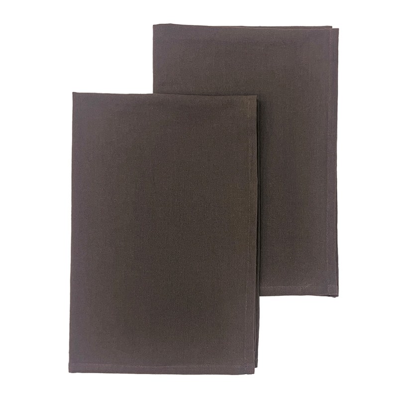 Ποτηρόπανα (Σετ 2τμχ) Melinen Zoe Brown/Grey