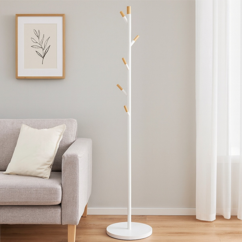 Καλόγερος Ρούχων F-V Coat Hanger 6 Hooks White 138934B