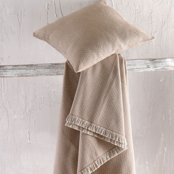 Διακοσμητική Μαξιλαροθήκη (40x40) Rythmos Santorini Brown