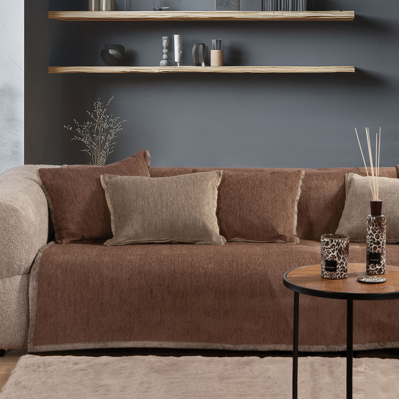 Ριχτάρι Καναπέ Διθέσιου 2 Όψεων (180x250) Nef-Nef Homeware Tanger Brown/Ecru