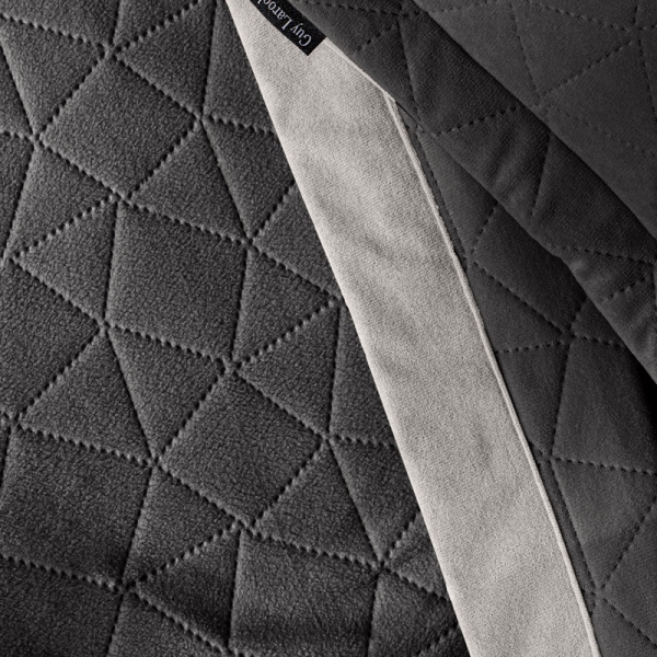 Ριχτάρι Καναπέ Τριθέσιου (170x300) + Διακοσμητική Μαξιλαροθήκη (42x42+3) Guy Laroche Avalon Carbon