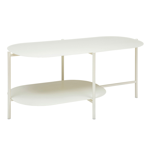 Τραπέζι Σαλονιού Με Ράφι (100x50x45) A-S Haja Ivoire 197760B
