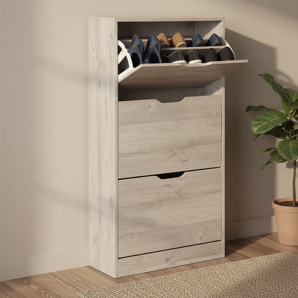 Spitishop Παπουτσοθήκη Με 3 Ράφια/18 Θέσεων (60x23x119) F-V Grey 160392A