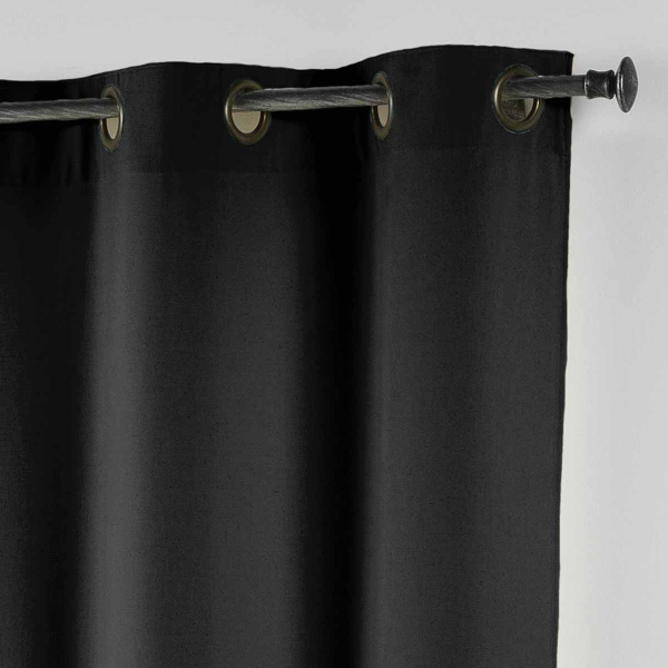 Κουρτίνα (140x280) Με Τρουκς L-C Essentiel Noir 1603525