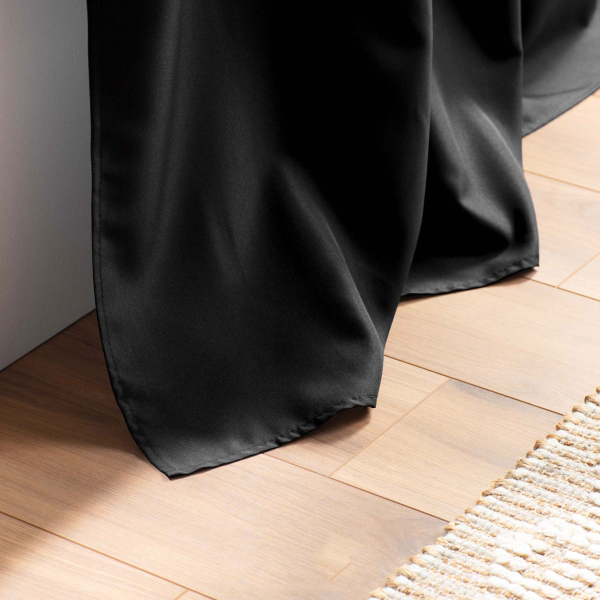 Κουρτίνα Παραθύρου (140x180) Με Τρουκς L-C Essentiel Noir 1609131