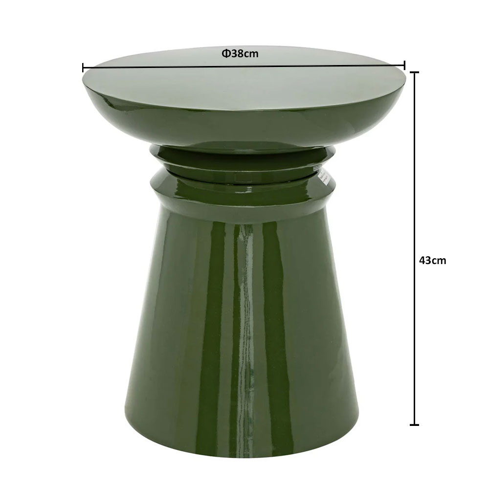 Βοηθητικό Τραπεζάκι (Φ38X43) A-S Jaya Green 197799B Home Έπιπλα Σαλονιού Τραπεζάκια Spitishop