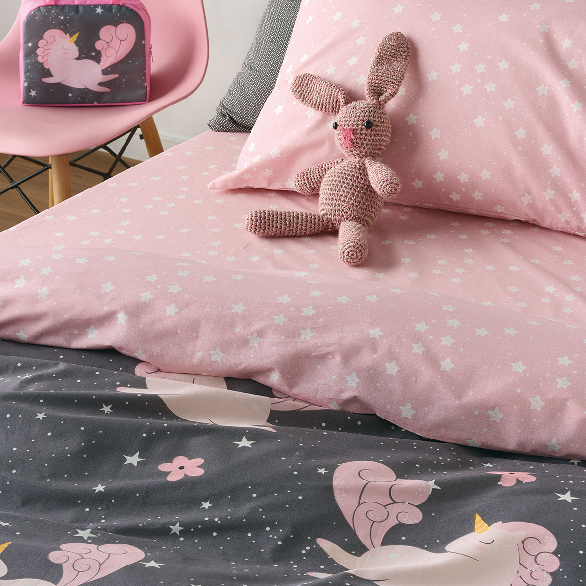 Φωσφοριζέ Σεντόνια Μονά (Σετ) Kentia Kids Nyati Home Παιδικά Λευκά Είδη Spitishop