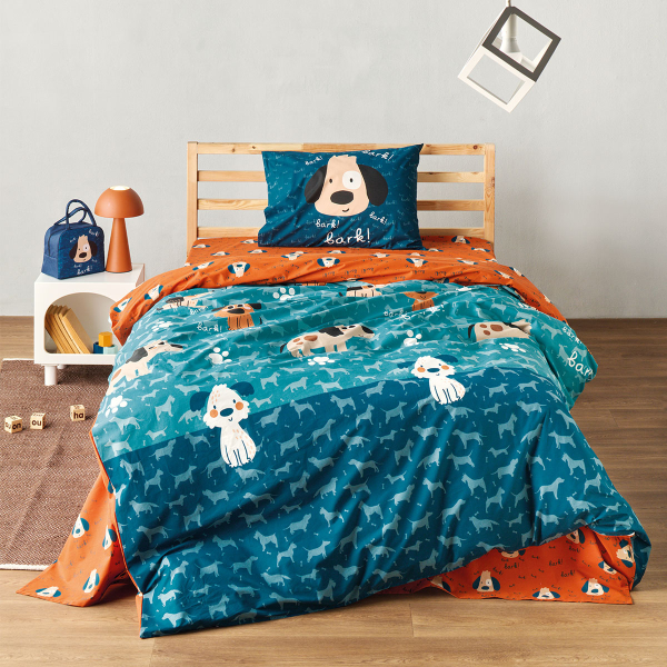 Παπλωματοθήκη Μονή (Σετ 165x245) 2 Όψεων Kentia Kids Pongo