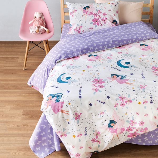 Παπλωματοθήκη Μονή (Σετ 165x245) 2 Όψεων Kentia Kids Sirin