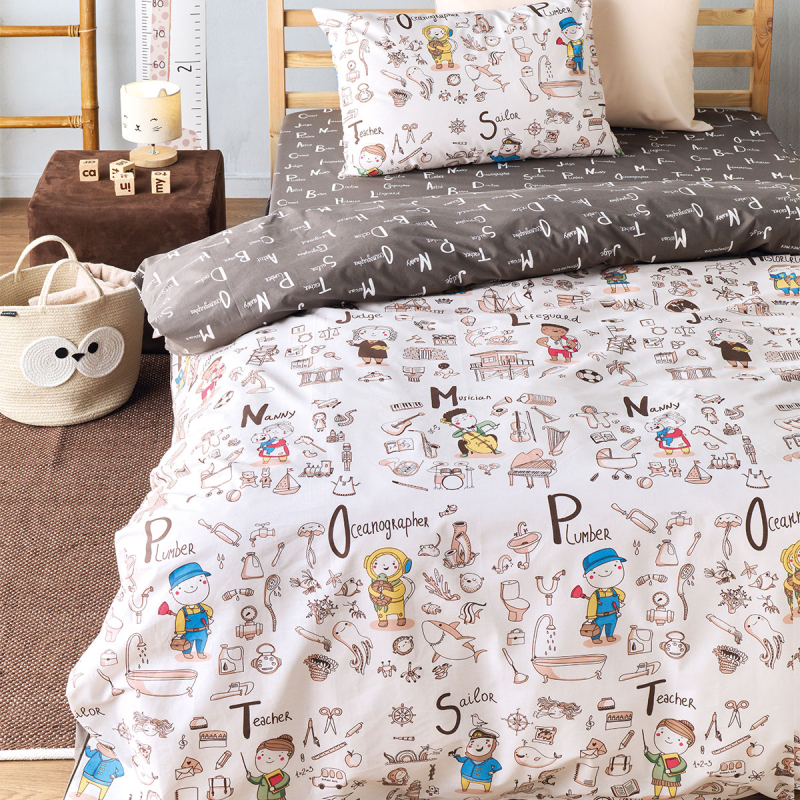 Παπλωματοθήκη Μονή (Σετ 165x245) 2 Όψεων Kentia Kids Wali