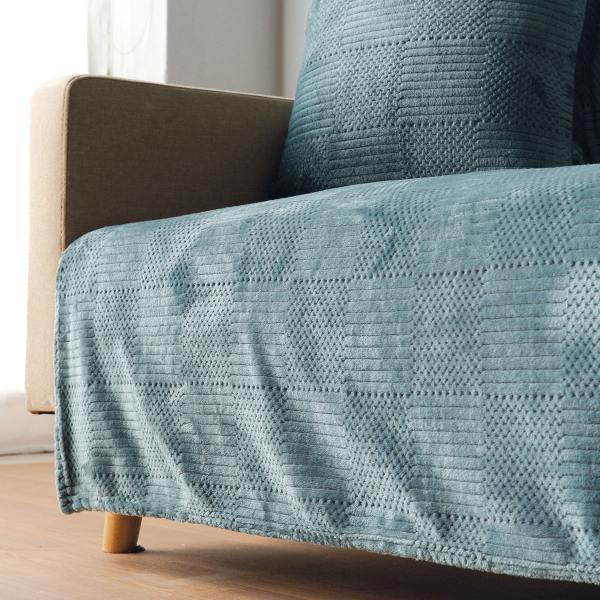 Ριχτάρι Καναπέ Τριθέσιου Fleece (180x280) Kentia Versus Sydney 07 Petrol