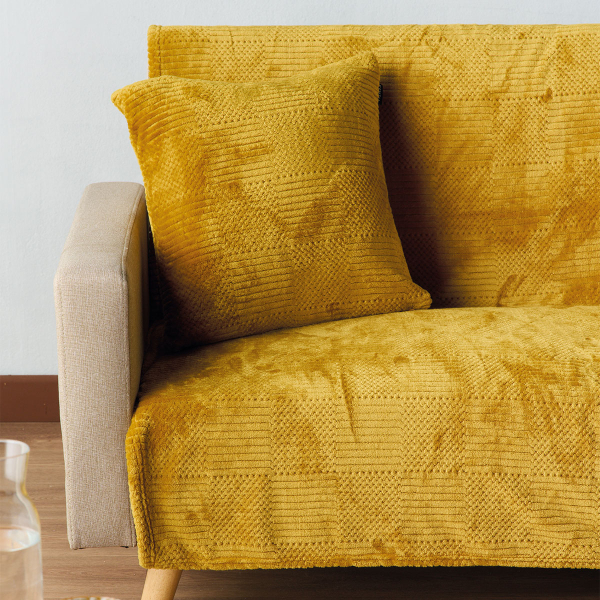 Ριχτάρι Καναπέ Διθέσιου Fleece (180x250) Kentia Versus Sydney 28 Ochre