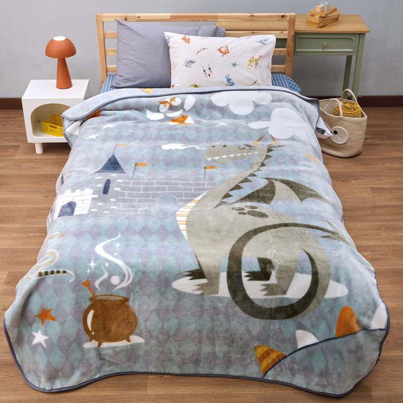 Κουβέρτα Βελουτέ Μονή (160x220) Kentia Kids Dragon