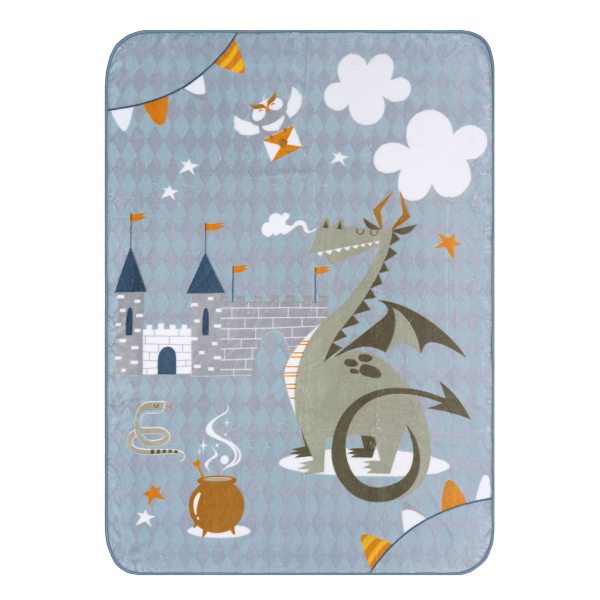 Κουβέρτα Βελουτέ Μονή (160x220) Kentia Kids Dragon