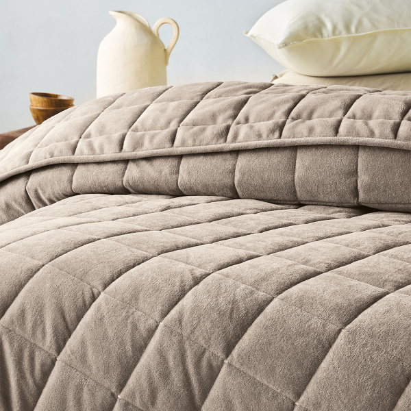 Λεπτό Πάπλωμα Βελουτέ King Size (240x260) Kentia Stylish Sutton 26 Beige