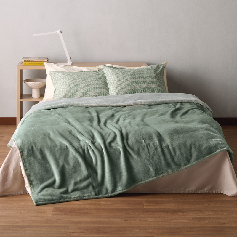Κουβέρτα Βελουτέ Μονή (160x220) Kentia Loft Yolanda 10 Green