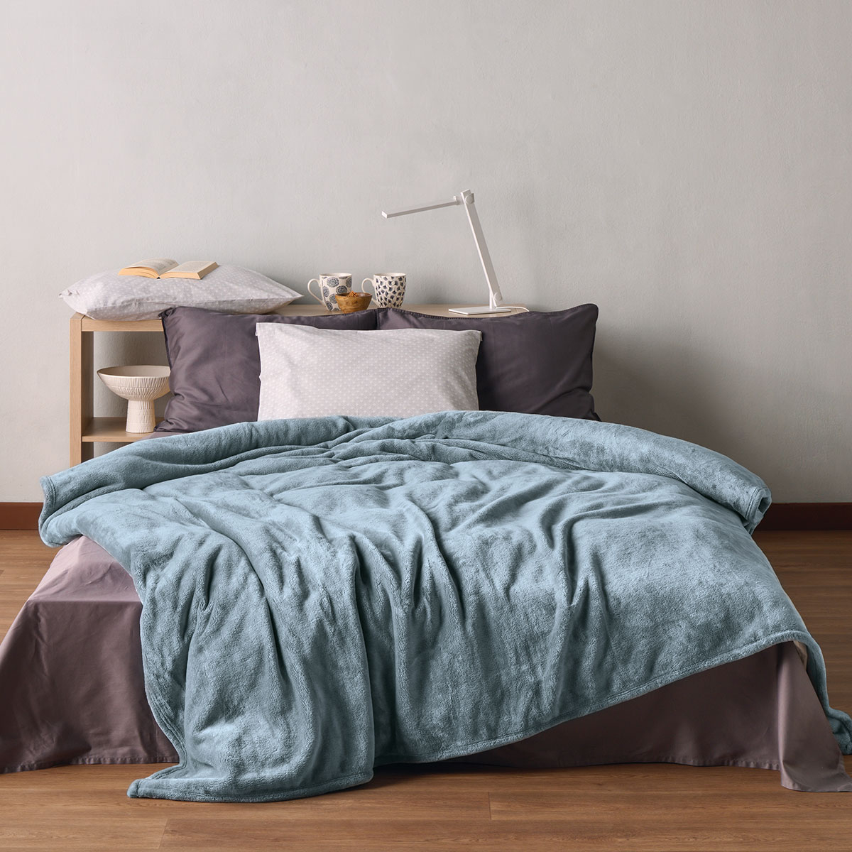 Kentia Κουβέρτα Βελουτέ Μονή (160x220) Kentia Loft Yolanda 19 Ciel