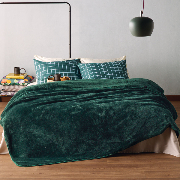 Κουβέρτα Βελουτέ Ημίδιπλη (180x220) Kentia Loft Monaco 36 Green