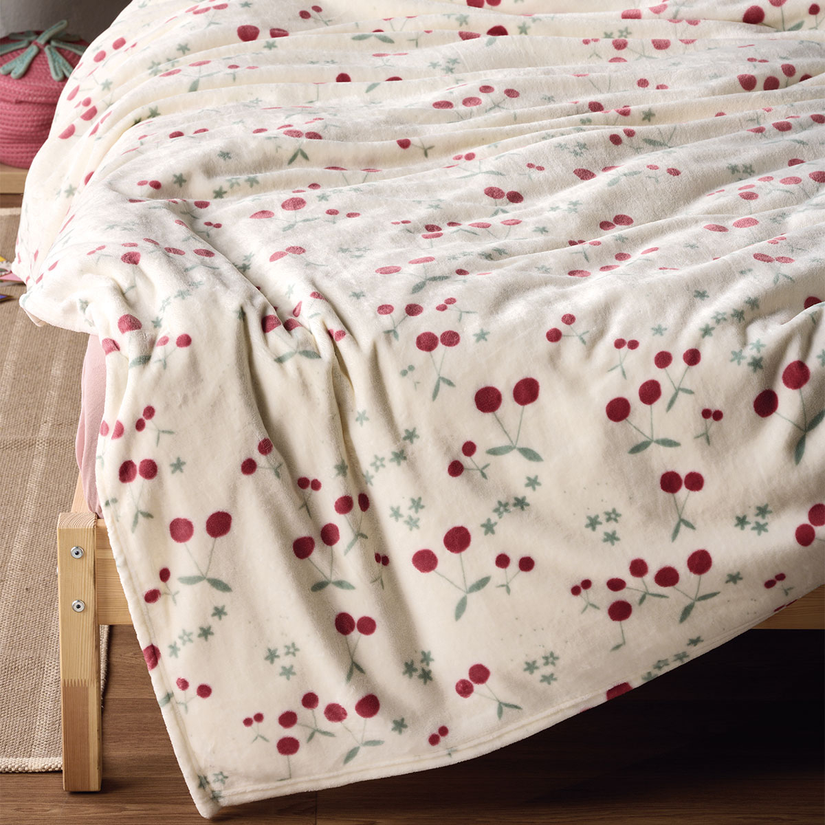 Κουβέρτα Fleece Μονή (160X220) Kentia Kids Cherry Home Παιδικά Λευκά Είδη Παιδικές Κουβέρτες Spitishop
