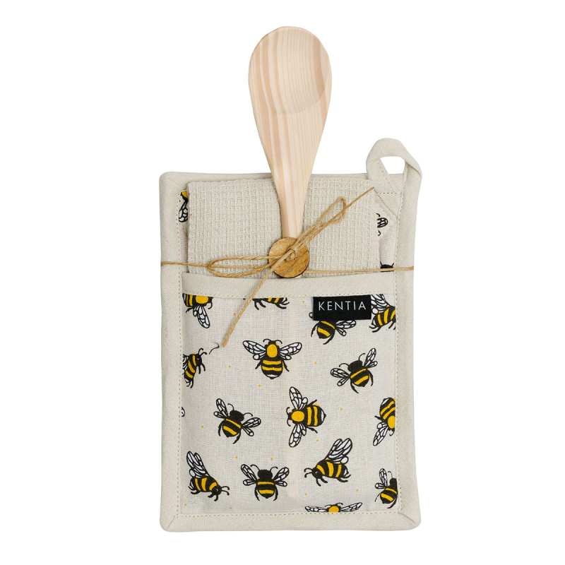 Ποτηρόπανο + Πιάστρα Κουζίνας + Κουτάλα (Σετ 3τμχ) Kentia Loft Mestolo 2503