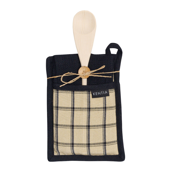 Ποτηρόπανο + Πιάστρα Κουζίνας + Κουτάλα (Σετ 3τμχ) Kentia Loft Mestolo 2501