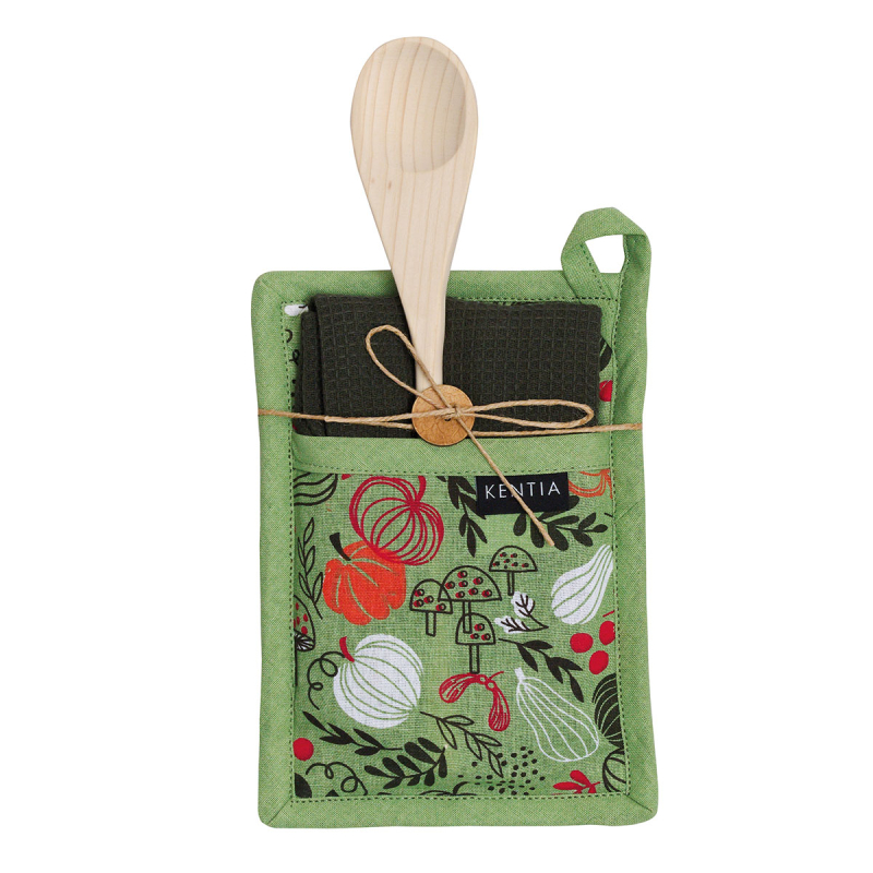 Ποτηρόπανο + Πιάστρα Κουζίνας + Κουτάλα (Σετ 3τμχ) Kentia Loft Mestolo 2502