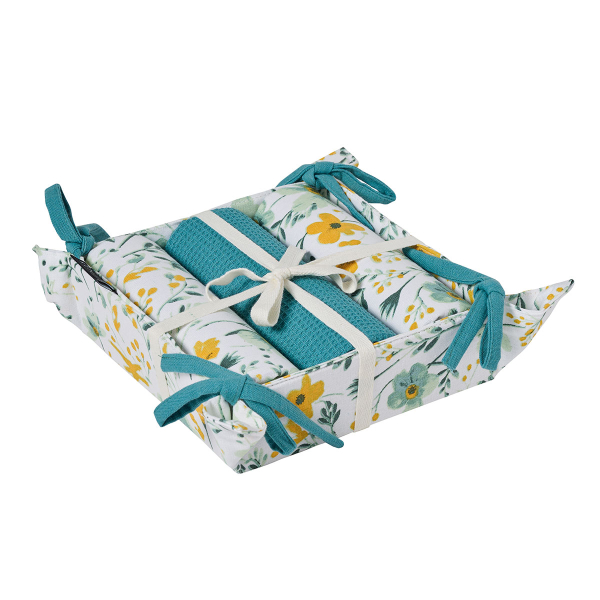 Ποτηρόπανα + Καλάθι Ψωμιού (Σετ 4τμχ) Kentia Loft Pane 2503