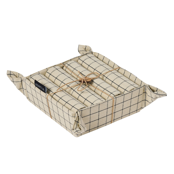 Σουπλά + Καλάθι Ψωμιού (Σετ 5τμχ) Kentia Loft Plato 2501