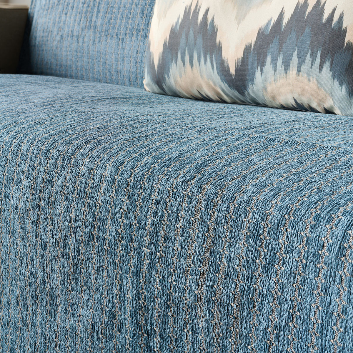 Ριχτάρι Καναπέ Τριθέσιου (180X300) Kentia Stylish Prince 33 Blue Home Λευκά Είδη Σαλονιού Ριχτάρια Spitishop