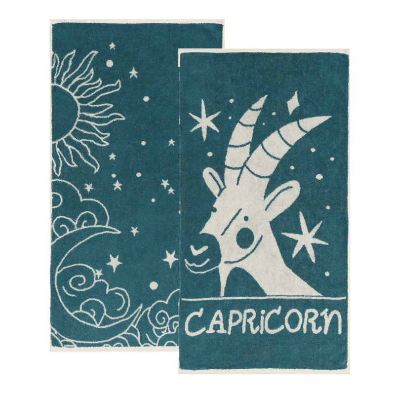 Πετσέτες Προσώπου (Σετ 2τμχ) Kentia Versus Zodiac Capricorn 500gsm