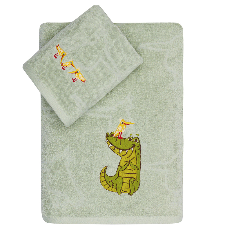 Βρεφικές Πετσέτες (Σετ 2τμχ) Kentia Kids Cocordilo 400gsm