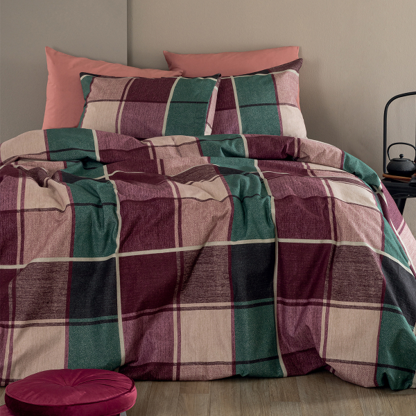 Φανελένια Σεντόνια Υπέρδιπλα (Σετ) Palamaiki Flannel FB0237