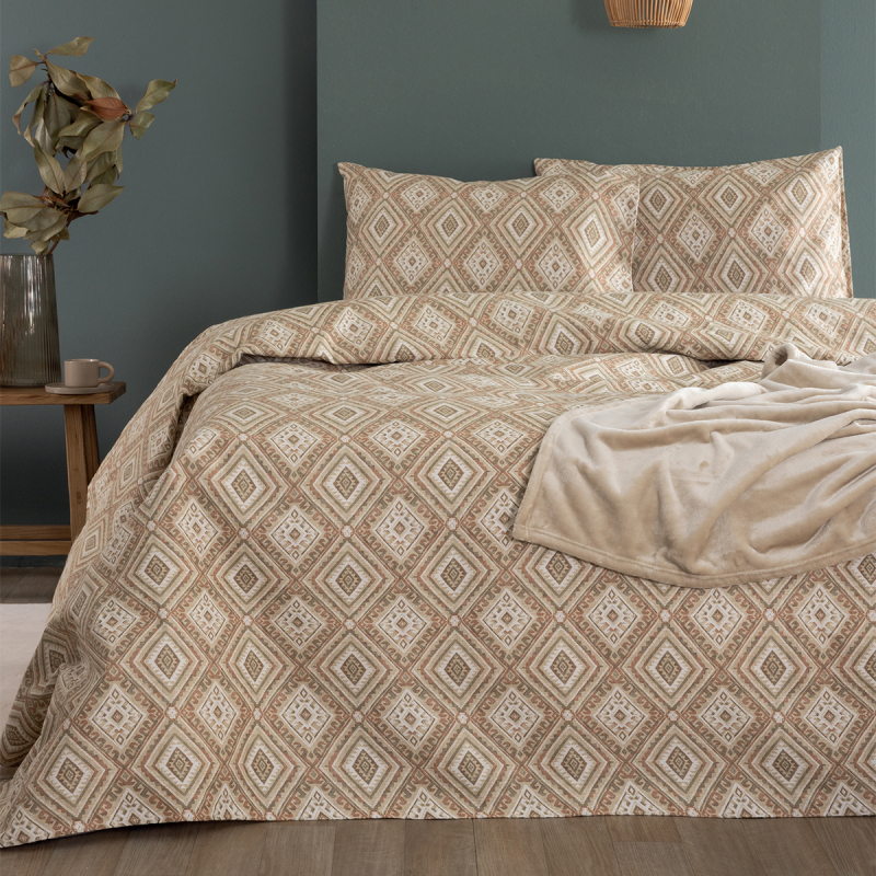 Φανελένια Σεντόνια Υπέρδιπλα (Σετ) Palamaiki Flannel FB0238