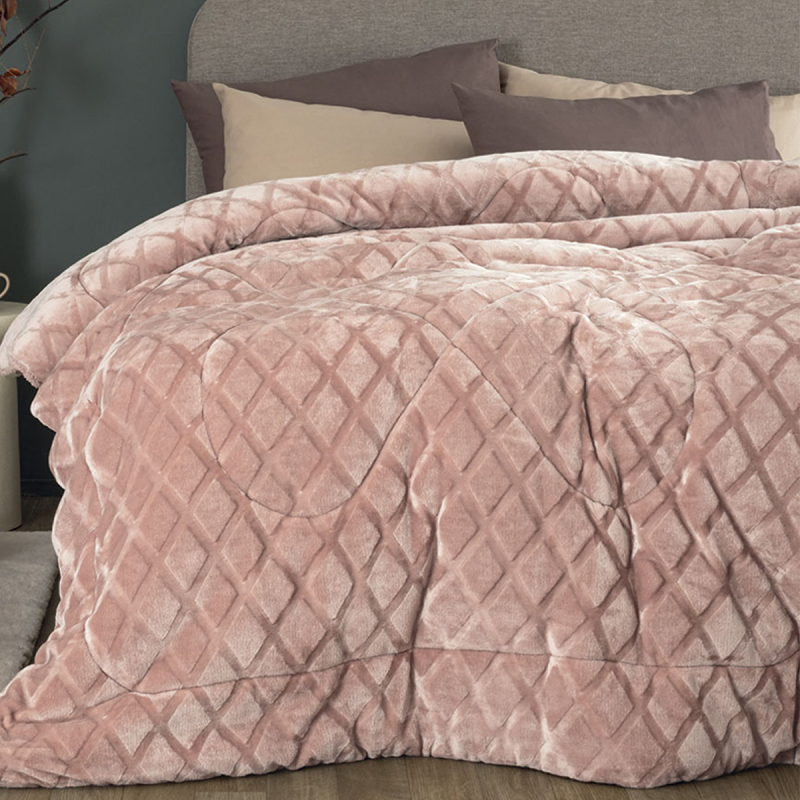 Κουβερτοπάπλωμα King Size (240x260) Palamaiki Nadine/5 Pink