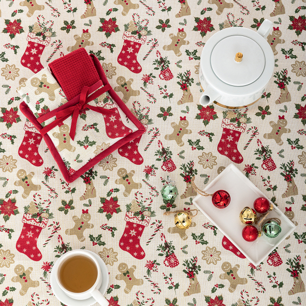 Χριστουγεννιάτικο Τραπεζομάντηλο (140x220) Palamaiki CC102