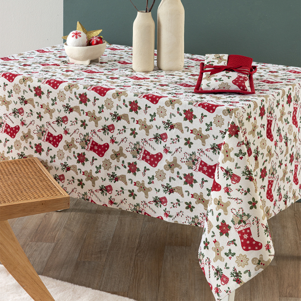 Χριστουγεννιάτικο Τραπεζομάντηλο (140x180) Palamaiki CC102