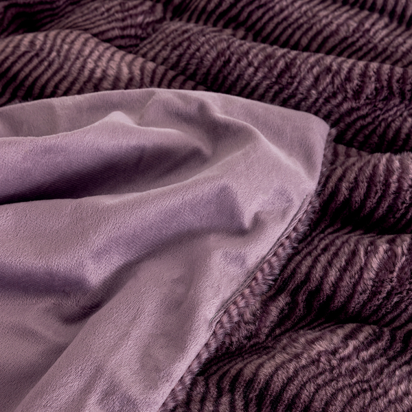 Γούνινο Κουβερτοπάπλωμα Υπέρδιπλο (220x240) Palamaiki Juno Purple