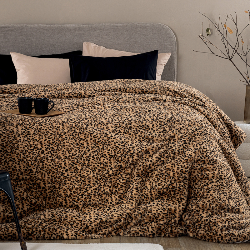 Γούνινο Κουβερτοπάπλωμα Υπέρδιπλο (220x240) Palamaiki Deva Beige