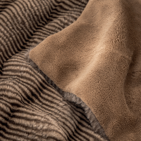 Γούνινο Κουβερτοπάπλωμα Υπέρδιπλο (220x240) Palamaiki Juno Taupe