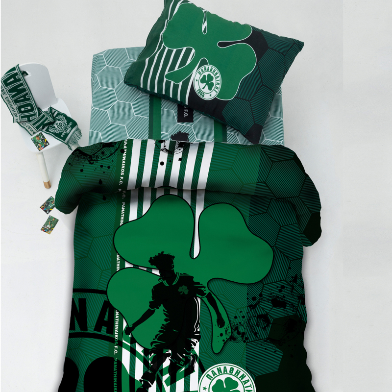 Παπλωματοθήκη Μονή (Σετ 170x250) Palamaiki Panathinaikos F.C.
