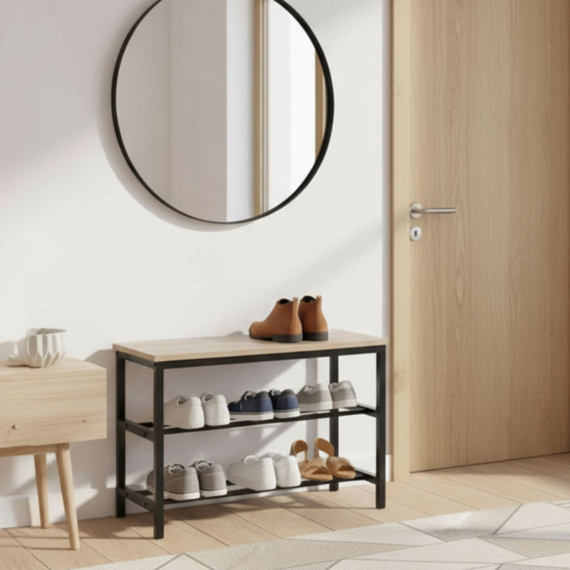 Παγκάκι Εισόδου - Παπουτσοθήκη 6 Θέσεων (63x30x45) F-V Aliaj 193451