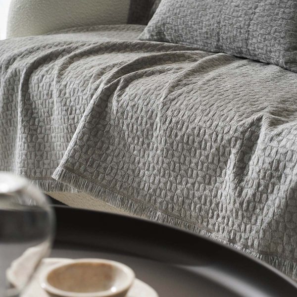 Ριχτάρι Καναπέ Τετραθέσιου (180x350) Gofis Home Ondine Silver Grey 184/15