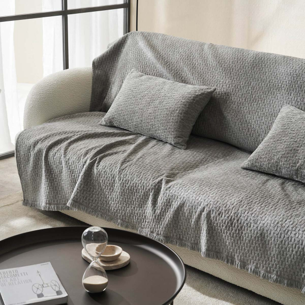 Ριχτάρι Καναπέ Τετραθέσιου (180x350) Gofis Home Ondine Silver Grey 184/15