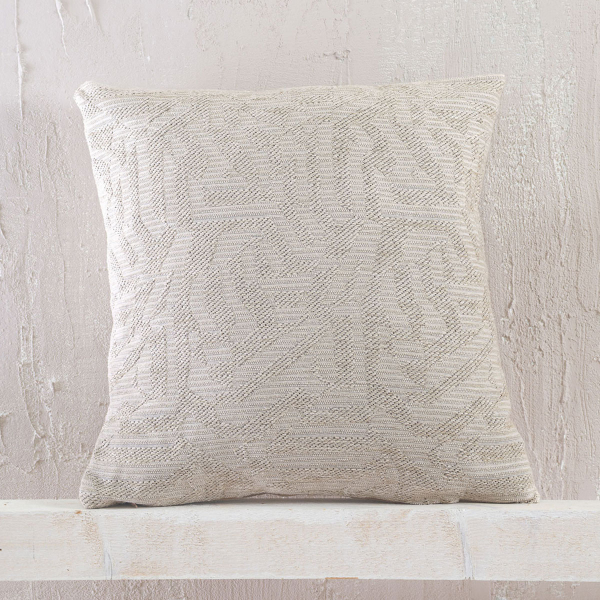 Διακοσμητική Μαξιλαροθήκη (40x40) Rythmos Melie Ecru