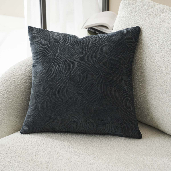 Διακοσμητική Μαξιλαροθήκη Βελουτέ (50x50) Gofis Home Nimbus Pearl Grey 447/42