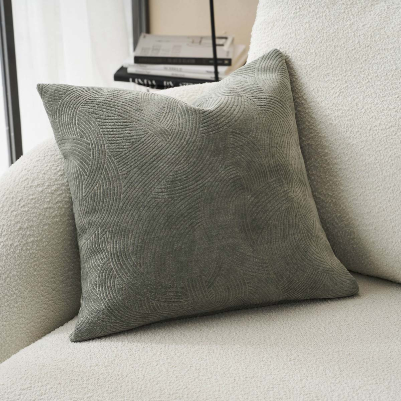 Διακοσμητική Μαξιλαροθήκη Βελουτέ (50x50) Gofis Home Nimbus Shadow Green 447/44