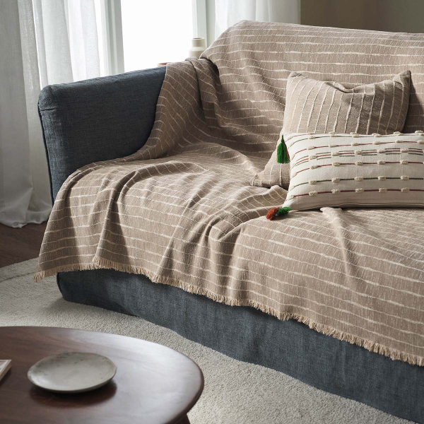 Ριχτάρι Καναπέ Τριθέσιου 2 Όψεων (180x310) Gofis Home Vespera Beige 148/06