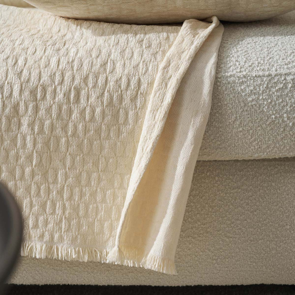 Ριχτάρι Καναπέ Τριθέσιου (180x300) Gofis Home Ondine Ecru 184/05