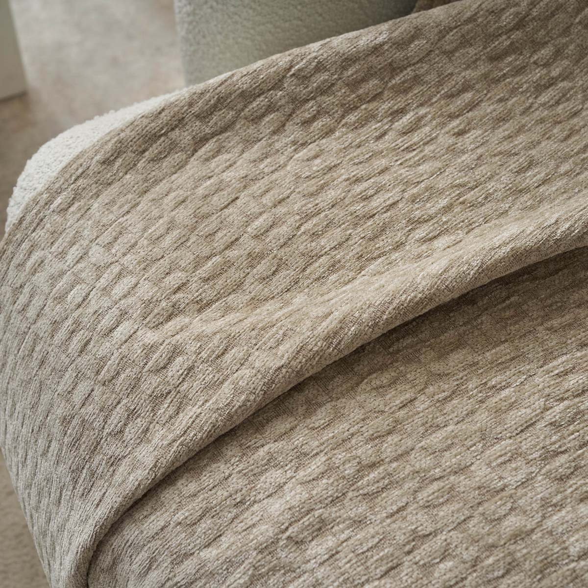 Ριχτάρι Καναπέ Τριθέσιου (180X300) Gofis Home Ondine Beige 184 06 Λευκά Είδη Σαλονιού Ριχτάρια Spitishop